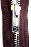 Z4878 71cm Brown YKK Metal Teeth No.5 Open End Zip - Ribbonmoon