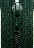 Z2989 YKK 71cm Holly Green Nylon No.5 Open End Zip - Ribbonmoon