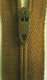 Z3470 18cm Dark Old Gold Nylon Pin Lock No.3 Closed End Zip, Cotton