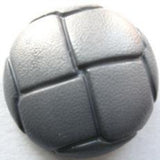 B6070 25mm Grey Leather Effect "Football" Shank Button - Ribbonmoon