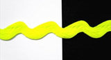RIC125 15mm Fluorescent Yellow Ric Rac Braid - Ribbonmoon