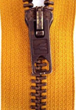Z3053 60cm Bright Burnt Gold Metal Teeth No.8 Open End Zip - Ribbonmoon