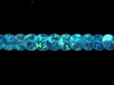SQC11 6mm Hologram Turquoise Strung Sequins - Ribbonmoon
