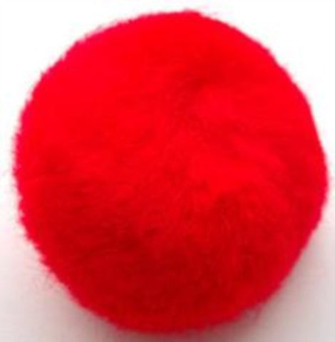 POMPOM37 38mm Diameter Red Single Pom Pom - Ribbonmoon