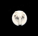 B12959 12mm White Matt Palm Tree Design Novelty Shank Button - Ribbonmoon