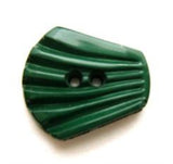 B7779 19mm Hunter Green Grooved Shell Shape 2 Hole Button - Ribbonmoon