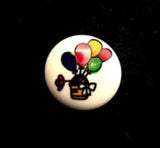 B11970 14mm Balloon Design Novelty Childrens Picture Shank Button