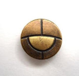 B14575 15mm Antique Brass Metal Shank Button - Ribbonmoon