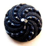 B8497L 18mm Navy Domed and Textured Nylon Shank Button