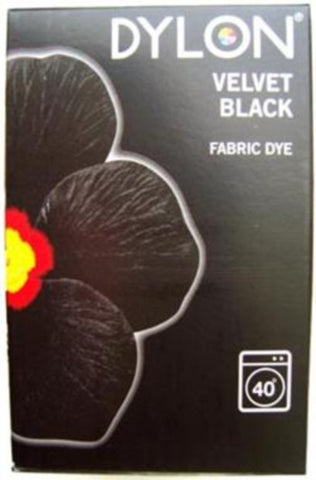 FABMACHDYE12 Black Dylon Machine Fabric Dye, 200 Gram Pack - Ribbonmoon