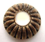 B14619 20mm Gilded Antique Bronze Poly and Faux Ivory Shank Button - Ribbonmoon