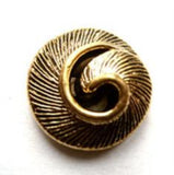 B9213 18mm Gilded Antique Gold Poly Textured Shank Button - Ribbonmoon
