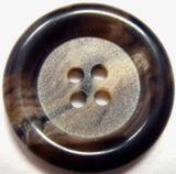 B11271 28mm Greys, Brown and Beige Matt Centre 4 Hole Button - Ribbonmoon