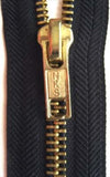 Z4732 10.5cm Black Heavy Duty Jeans Zip No.5 Brass Teeth - Ribbonmoon
