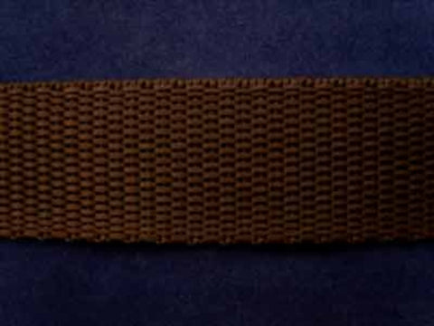 WEB09 20mm Brown Polypropylene Webbing - Ribbonmoon