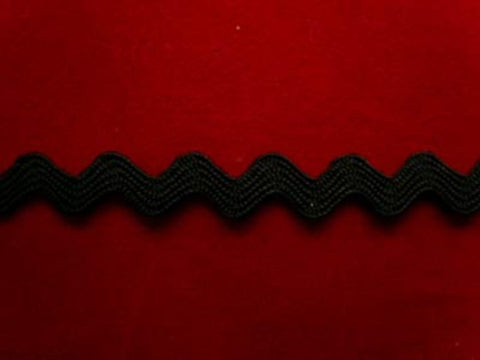 RIC51 6mm Black Ric Rac Braid - Ribbonmoon