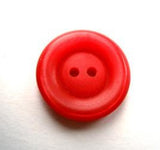 B17544 17mm Red Matt Centre 2 Hole Button - Ribbonmoon