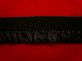 L414 18mm Black Frilled Lace on an Elastic. - Ribbonmoon