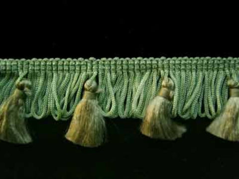 FT1636 36mm Khaki Greens Tassel Fringe - Ribbonmoon