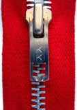 Z1827 25cm Red YKK Metal Teeth No.5 Open End Zip - Ribbonmoon