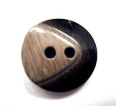 B15873 18mm Frosted Dark Brown Chunky Gloss 2 Hole Button - Ribbonmoon