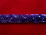 C007 8mm Purple Mohair Cord with a Metallic Royal Blue Weave - Ribbonmoon