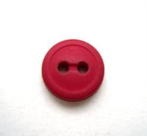 B10136 11mm Cardinal Red Matt 2 Hole Button - Ribbonmoon