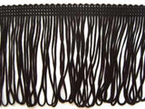 FT083 75mm Black Looped Dress Fringe - Ribbonmoon
