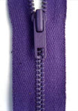 Z4892 YKK 30cm Purple Closed End Zip No.2, Metal Teeth - Ribbonmoon