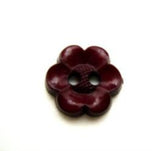 B10143 13mm Burgundy Flower Shaped 2 Hole Button - Ribbonmoon