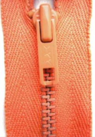 Z4389 YKK 10cm Pale Orange Nylon No.3 Closed End Zip - Ribbonmoon