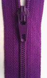 Z0500 YKK 25.5cm Bright Plum Nylon No.3 Closed End Zip - Ribbonmoon