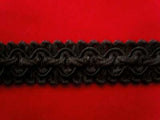 FT1936 17mm Black Cord Decorated Tough Braid Trimming