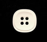 B13749 17mm White Matt Centre 4 Hole Button