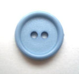 B9129 16mm Cornflower Blue Matt Centre 2 Hole Button - Ribbonmoon