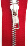 Z4814 76cm Red YKK Metal Teeth No.5 Open End Zip - Ribbonmoon