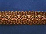 FT331 18mm Browns, Burnt Gold and Sage Green Braid Trimming
