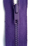 Z4895 YKK 15cm Purple Coloured Metal Teeth No.2, Closed End Zip - Ribbonmoon