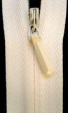 Z1665C 23cm YKK Cream Closed End Concealed Invisible Zips - Ribbonmoon