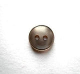 B16987 10mm Misty Brown Polyester Shirt Type 2 Hole Button - Ribbonmoon