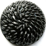 B6292 51mm Black Domed Textured Glossy Shank Button - Ribbonmoon