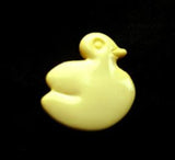 B17783 17mm Bright Primrose Duck Shaped Novelty Shank Button