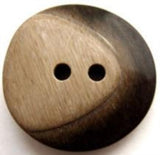 B11740 25mm Frosted Dark Brown Chunky Gloss 2 Hole Button - Ribbonmoon
