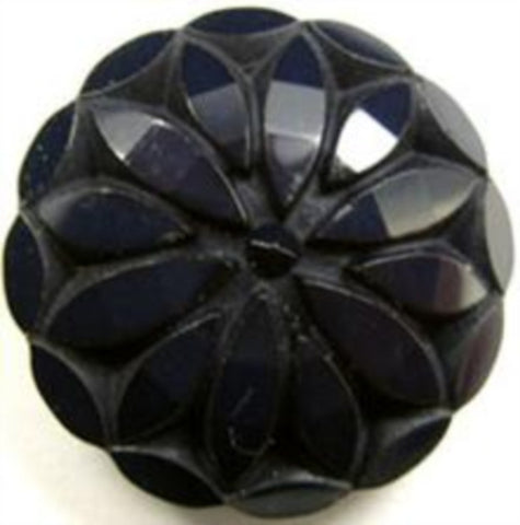 B13834 25mm Navy Textured Shank Button - Ribbonmoon