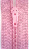 Z3136C 18cm Light Dusky Pink Nylon No.3 Pin Lock Closed End Zips - Ribbonmoon