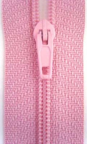 Z3136C 18cm Light Dusky Pink Nylon No.3 Pin Lock Closed End Zips - Ribbonmoon