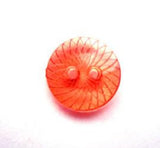 B15228 13mm Flame Orange Tinted Glass Effect 2 Hole Button - Ribbonmoon