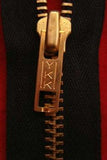Z1526 YKK 23cm Black Closed End No.5 Zip with Brass Teeth - Ribbonmoon