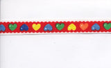 R1443 12mm 100% Cotton Love Heart Ribbon - Ribbonmoon