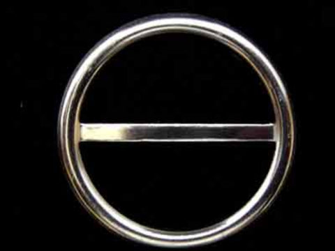 BK97 Silver Metal Slider Buckle, Inside Width 38mm